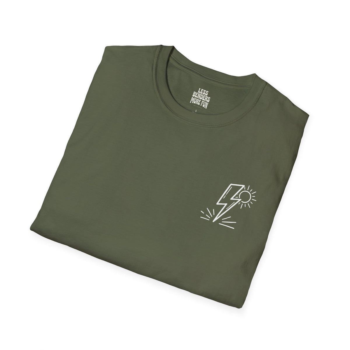 LESS BENDERS MORE FUN - Front Print Graphic T-Shirt - Made For the Terminally Conscious