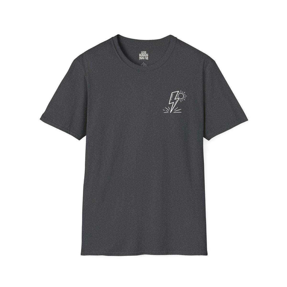 LESS BENDERS MORE FUN - Front Print Graphic T-Shirt - Made For the Terminally Conscious