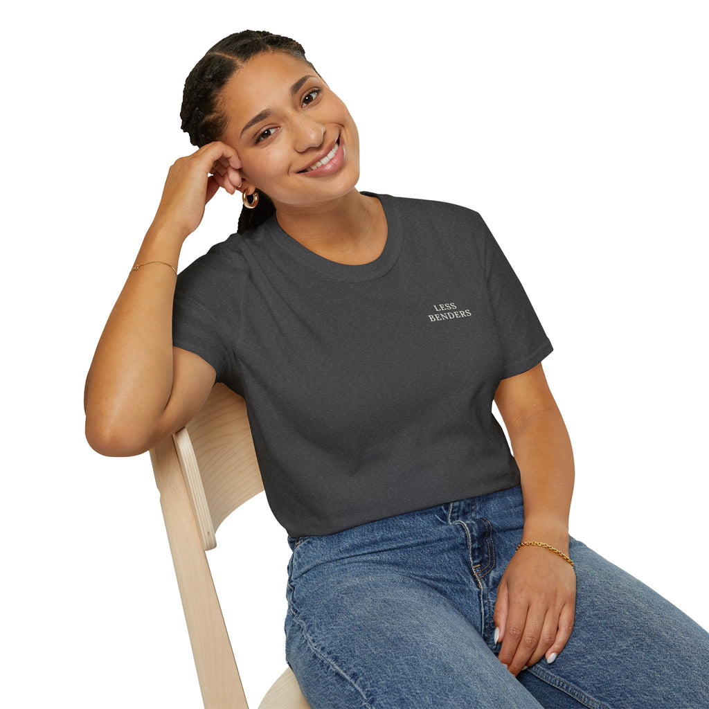 LESS BENDERS MORE FUN FRONT/BACK PRINT Graphic T-Shirt - Made For the Terminally Conscious