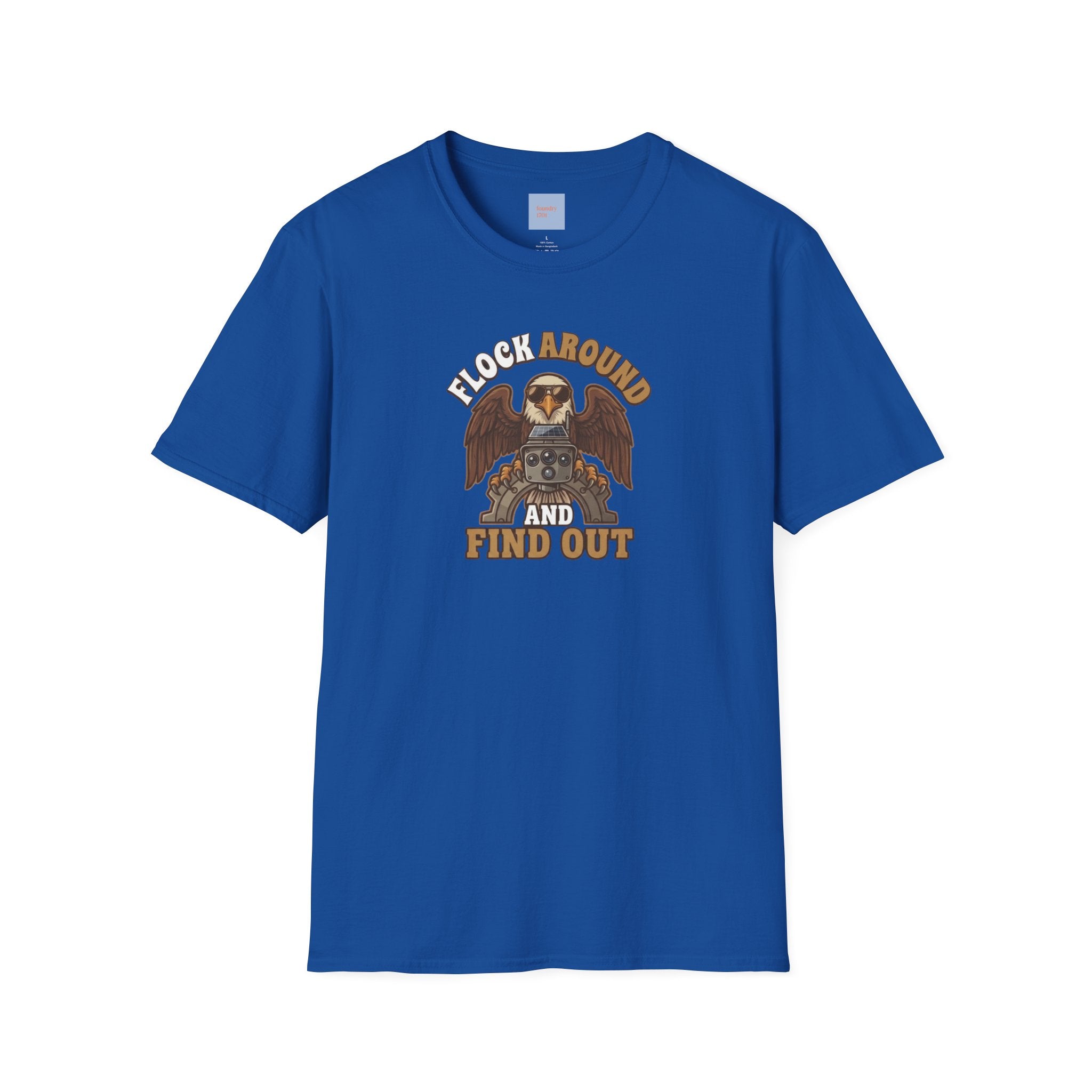 Eagle 'Flock Around and Find Out' Vintage Graphic T-Shirt - Anti Flock Protest Shirt