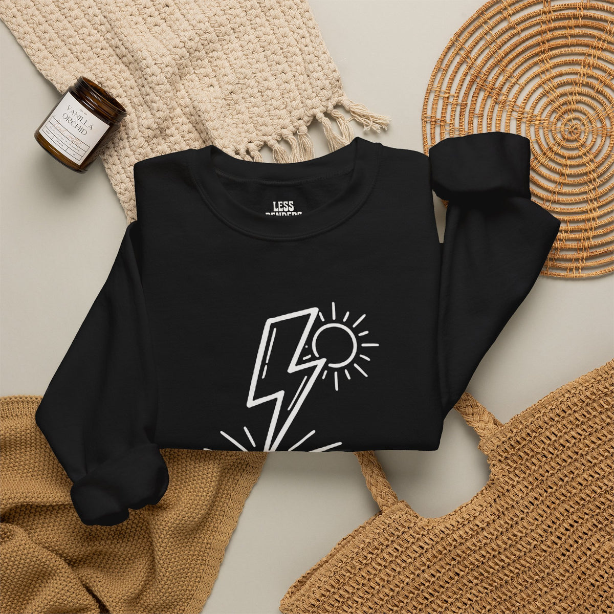 LESS BENDERS MORE FUN FRONT/Back Print Crewneck Sweatshirt - Made For the Terminally Conscious