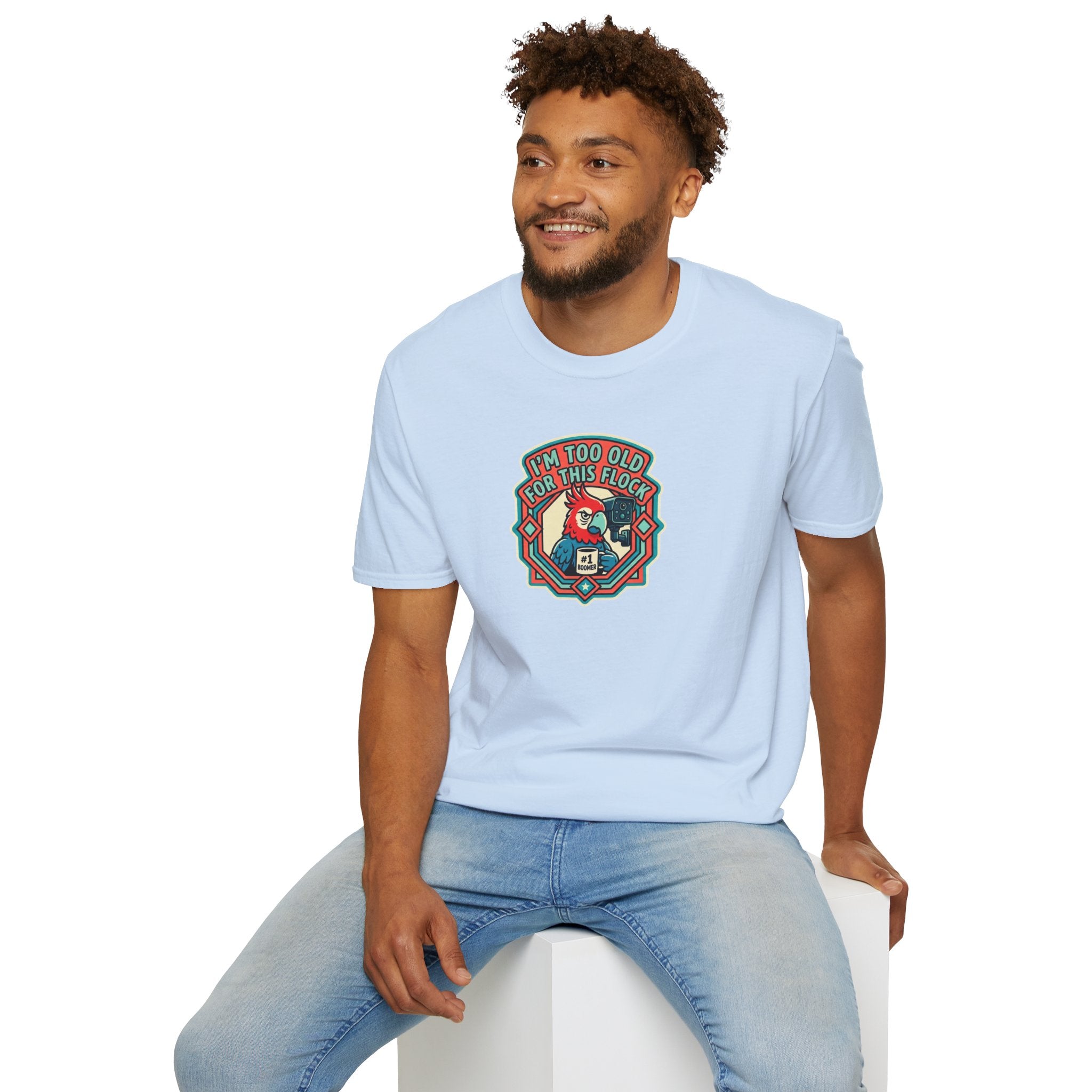 I'm Too Old for This Flock T-Shirt – Funny Retro Tee for Anti-Flock Protest