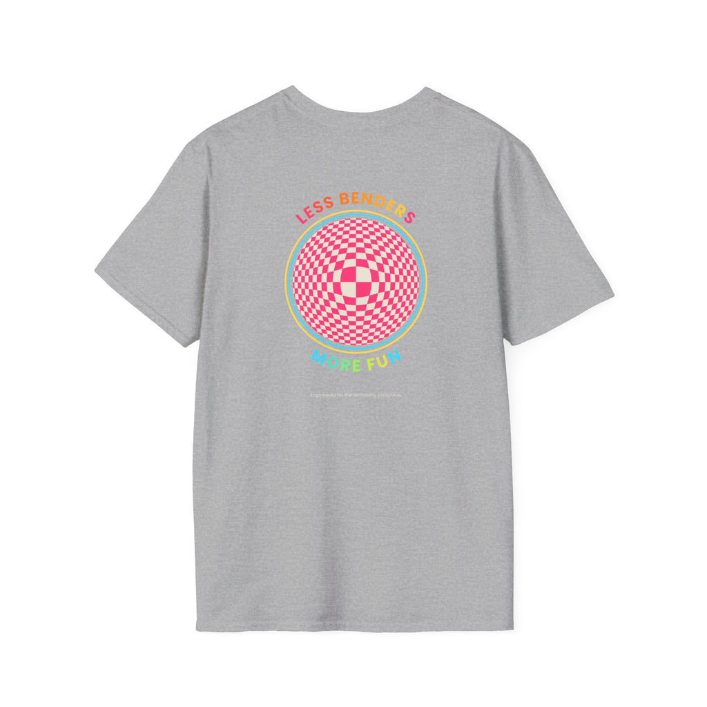 LESS BENDERS MORE FUN Front/Back Print Retro T-Shirt | Made For the Terminally Conscious