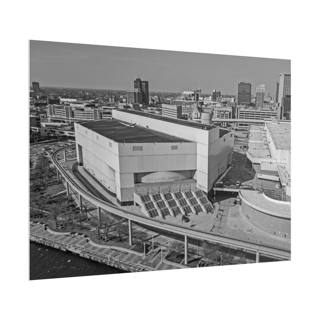 Joe Louis Arena | Before The Wrecking Ball (2019) | Detroit Architectural Poster — Black & White Print