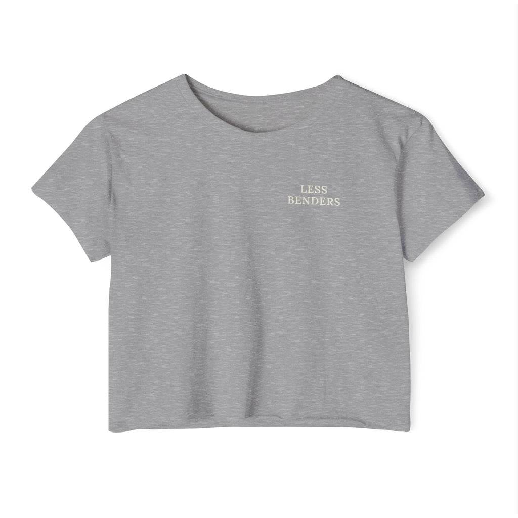 LESS BENDERS MORE FUN Front Print | Women's Festival Crop Top - Made For the Terminally Conscious