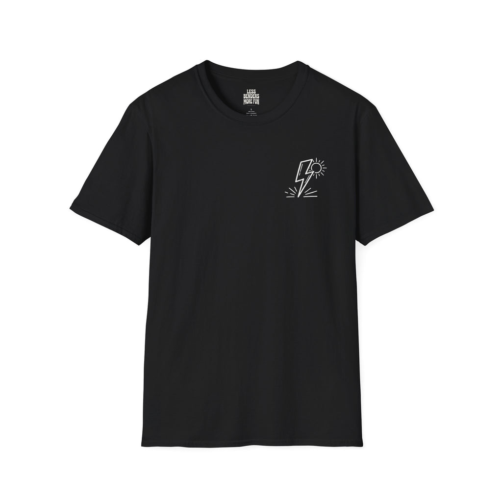 LESS BENDERS MORE FUN - Front Print Graphic T-Shirt - Made For the Terminally Conscious