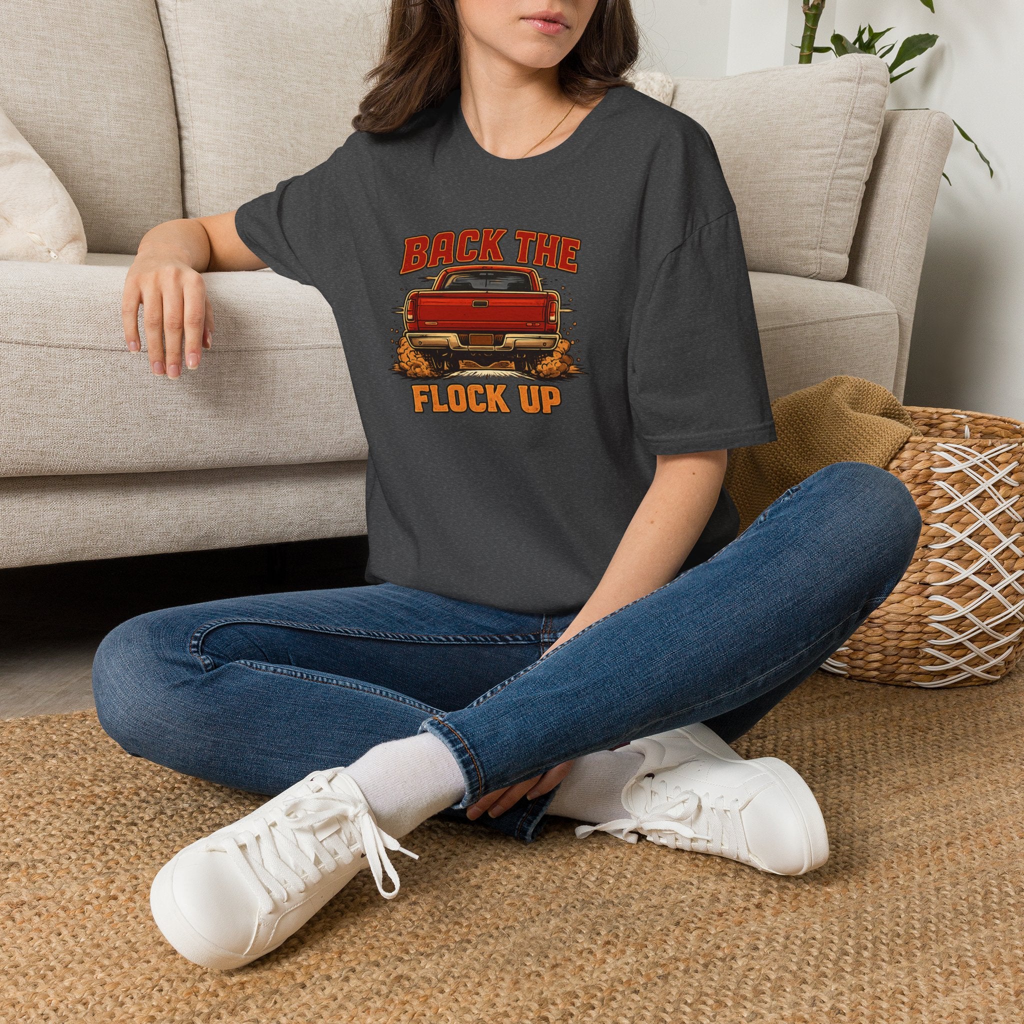 Back the Flock Up Truck T-Shirt — Anti-Surveillance Protest T-Shirt