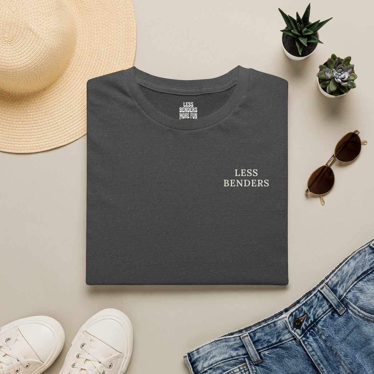 LESS BENDERS MORE FUN FRONT/BACK PRINT Graphic T-Shirt - Made For the Terminally Conscious