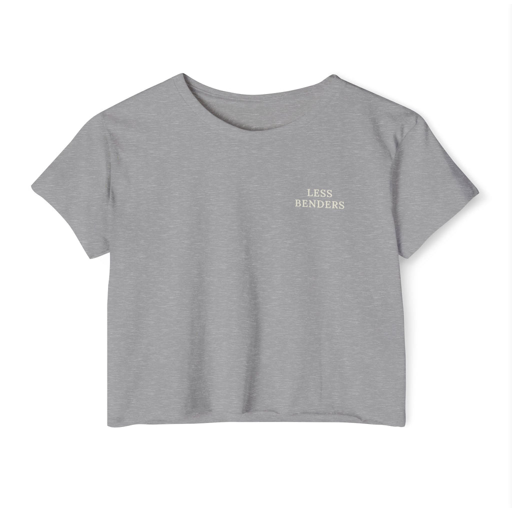 LESS BENDERS MORE FUN FRONT/BACK PRINT | Women's Festival Crop Top - Made For the Terminally Conscious