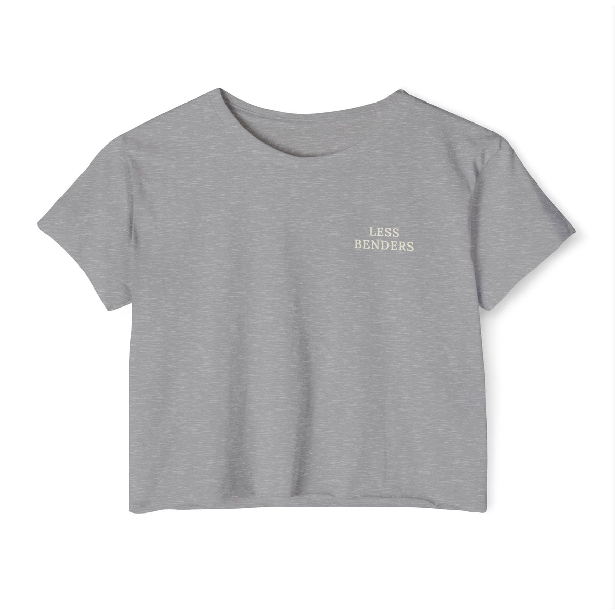 LESS BENDERS MORE FUN FRONT/BACK PRINT | Women's Festival Crop Top - Made For the Terminally Conscious