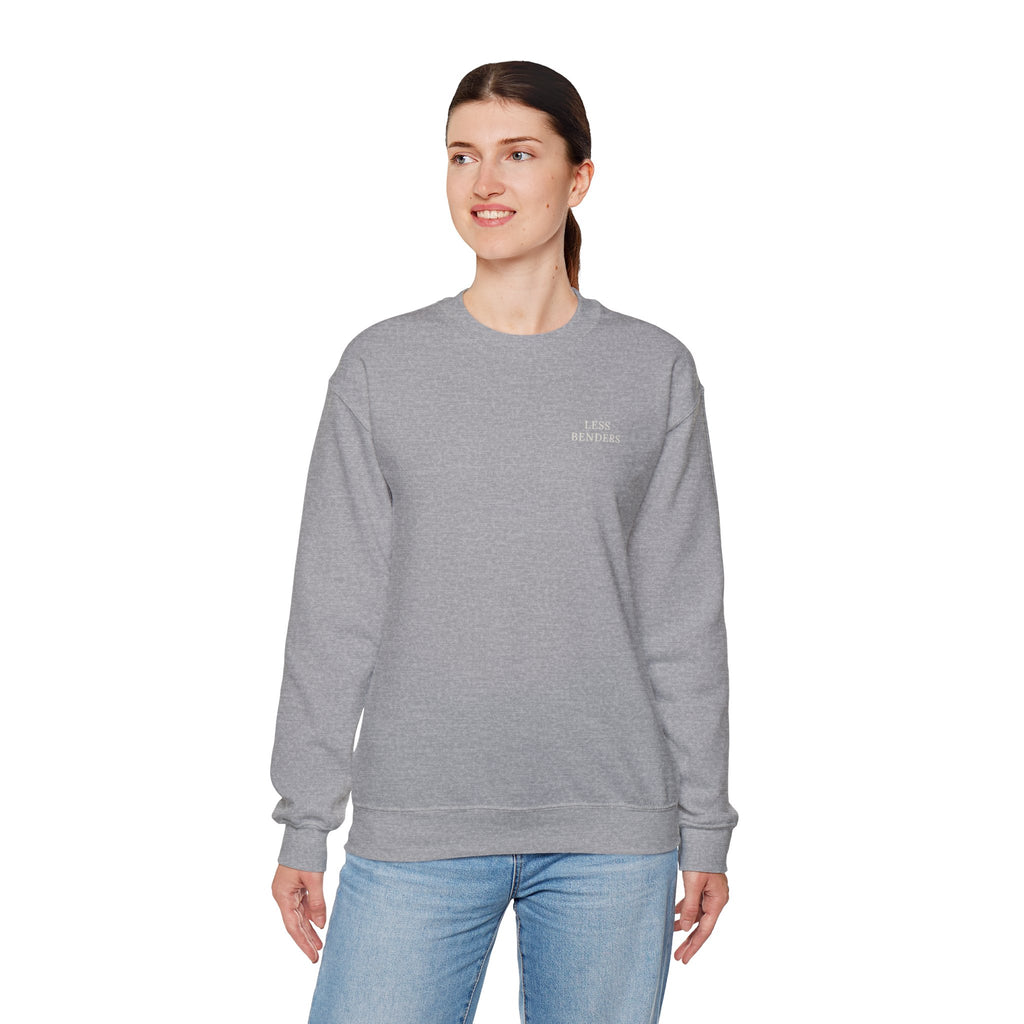 LESS BENDERS MORE FUN Crewneck Sweatshirt - Made For the Terminally Conscious | Front Only