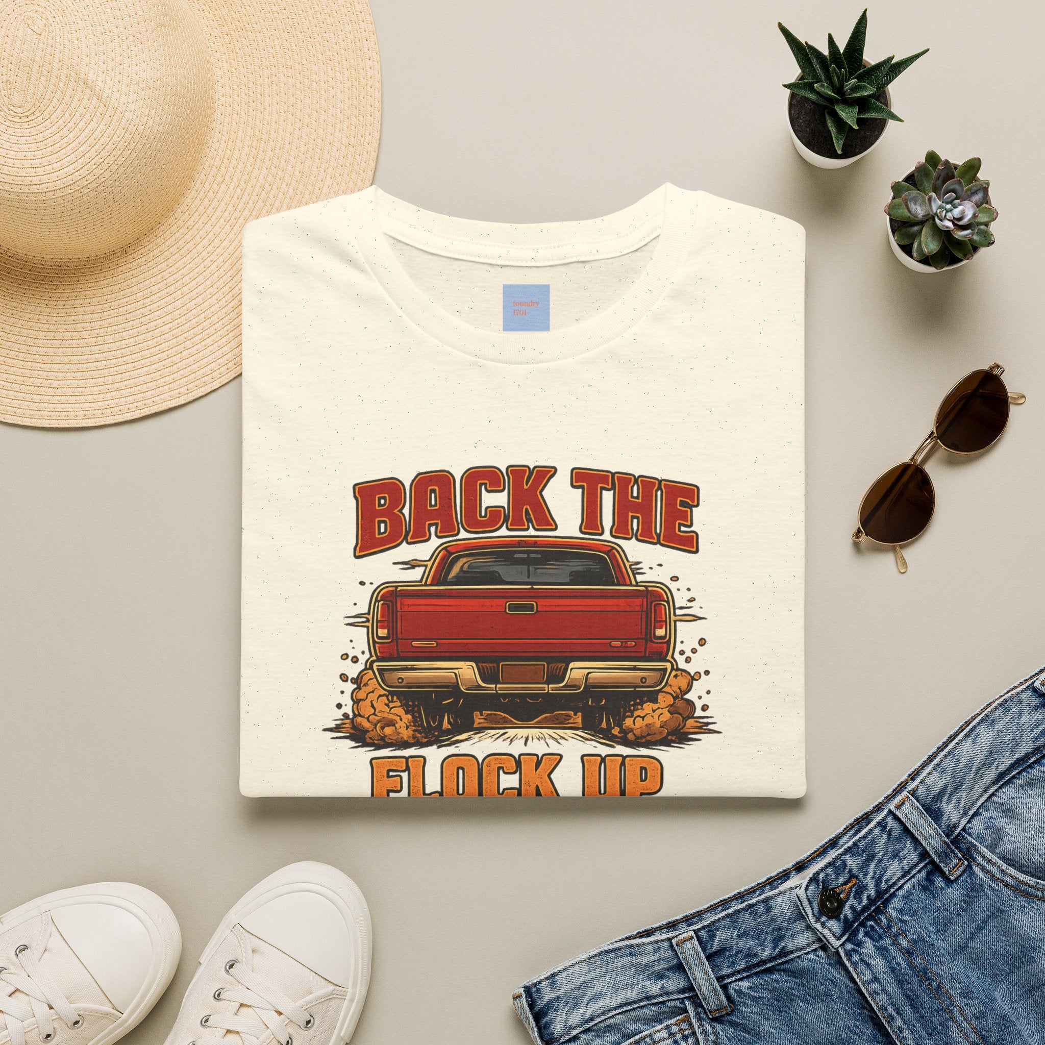 Back the Flock Up Truck T-Shirt — Anti-Surveillance Protest T-Shirt