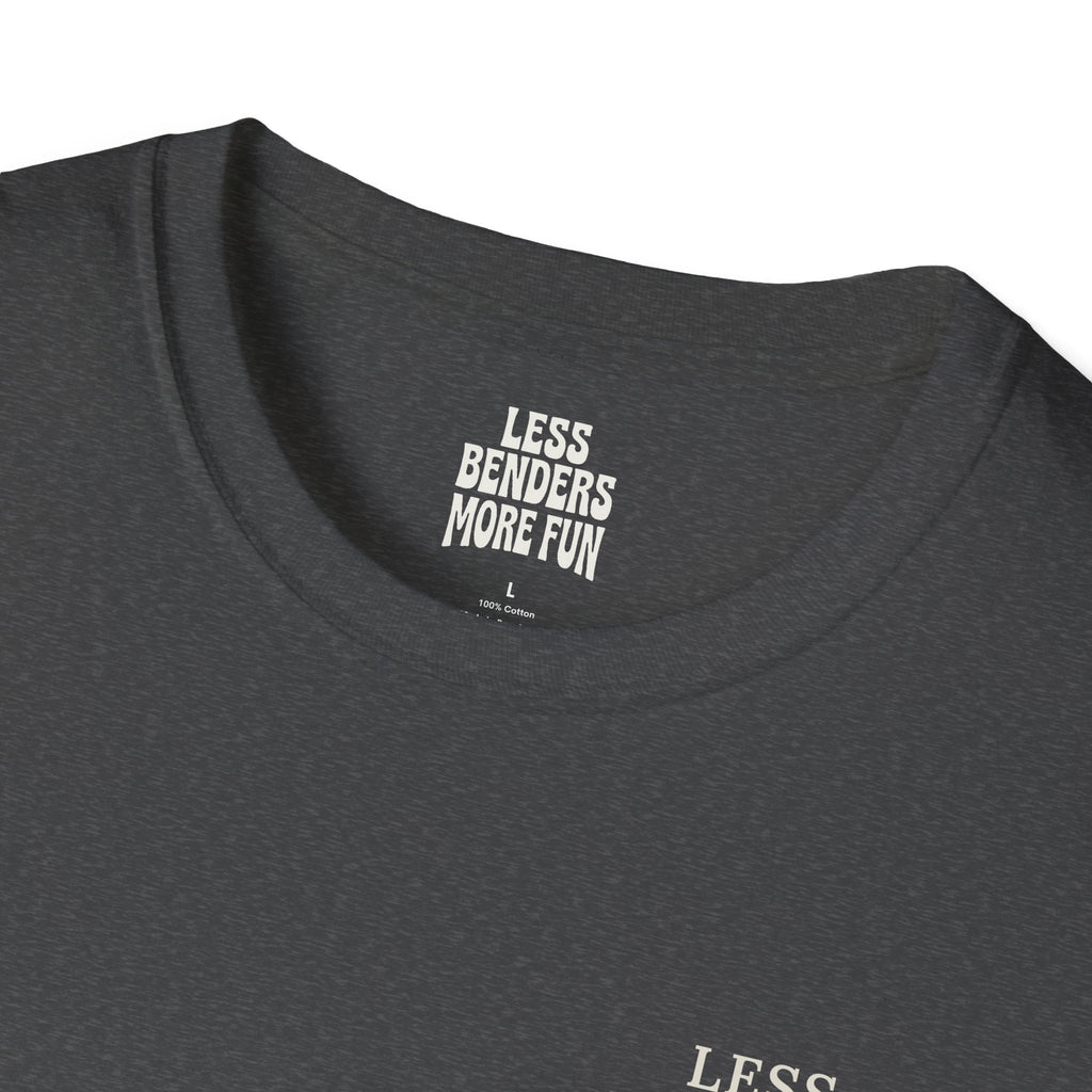 LESS BENDERS MORE FUN Front/Back Print Retro Smiley T-Shirt | Made For the Terminally Conscious