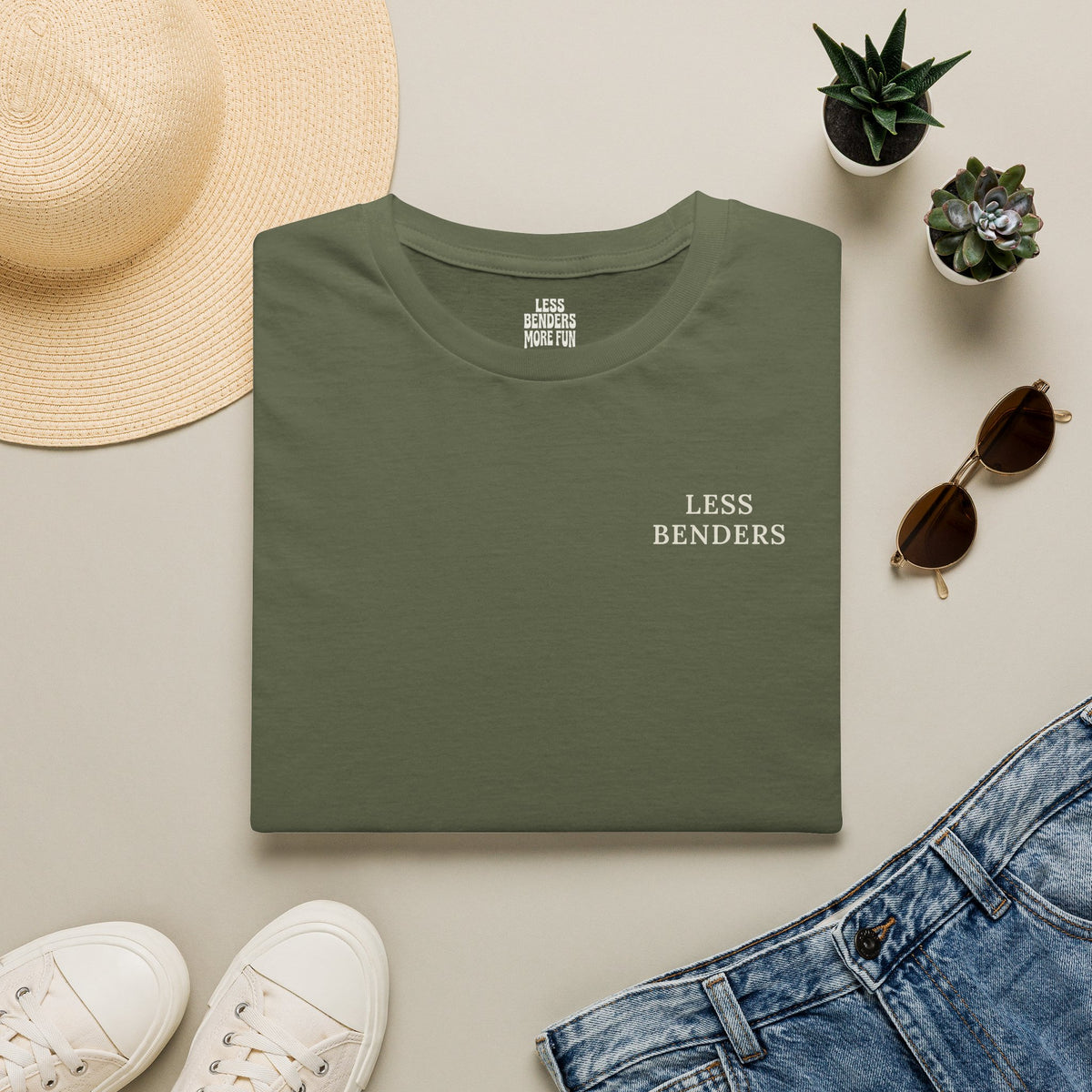 LESS BENDERS MORE FUN FRONT/BACK PRINT Graphic T-Shirt - Made For the Terminally Conscious