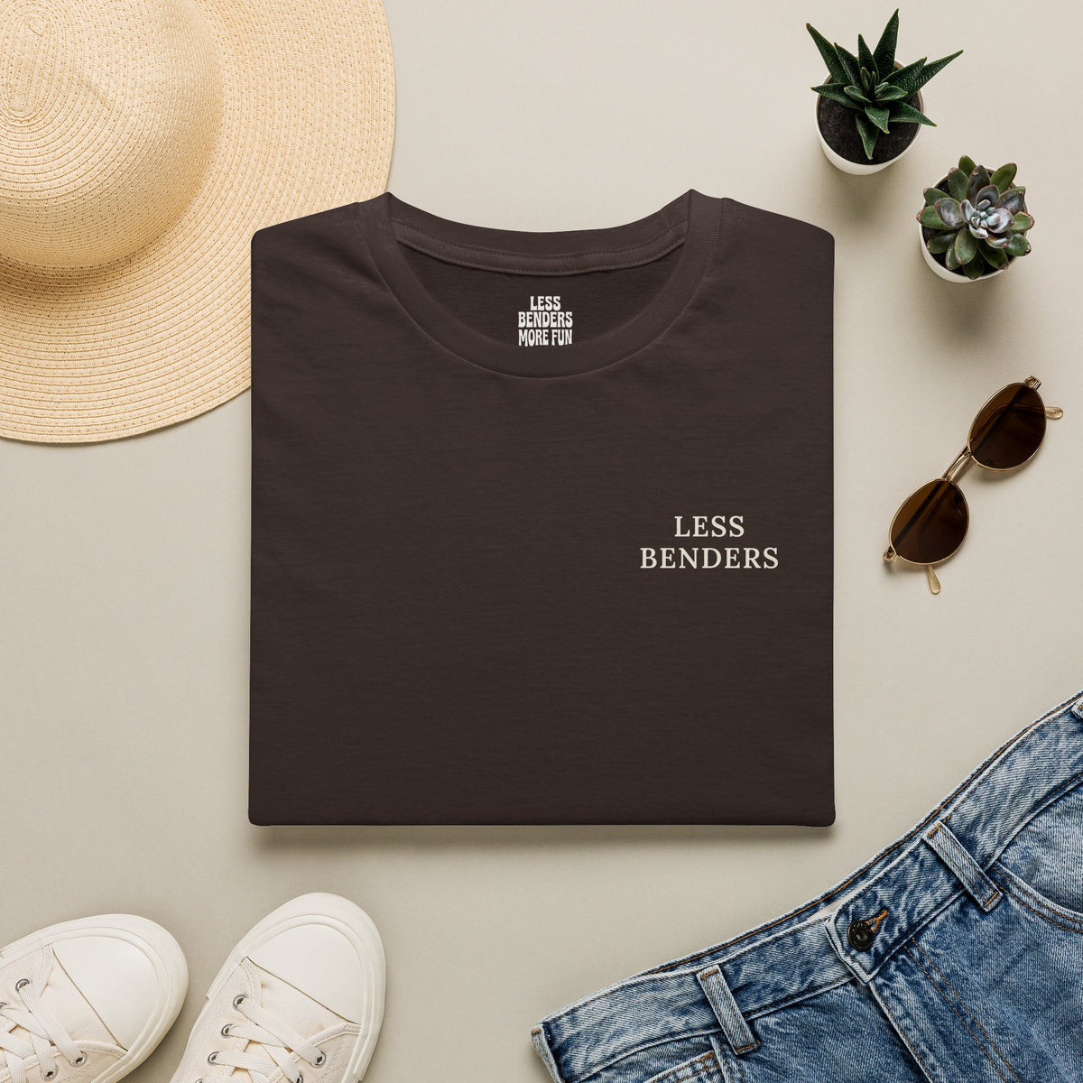LESS BENDERS MORE FUN Front/Back Print Retro T-Shirt | Made For the Terminally Conscious