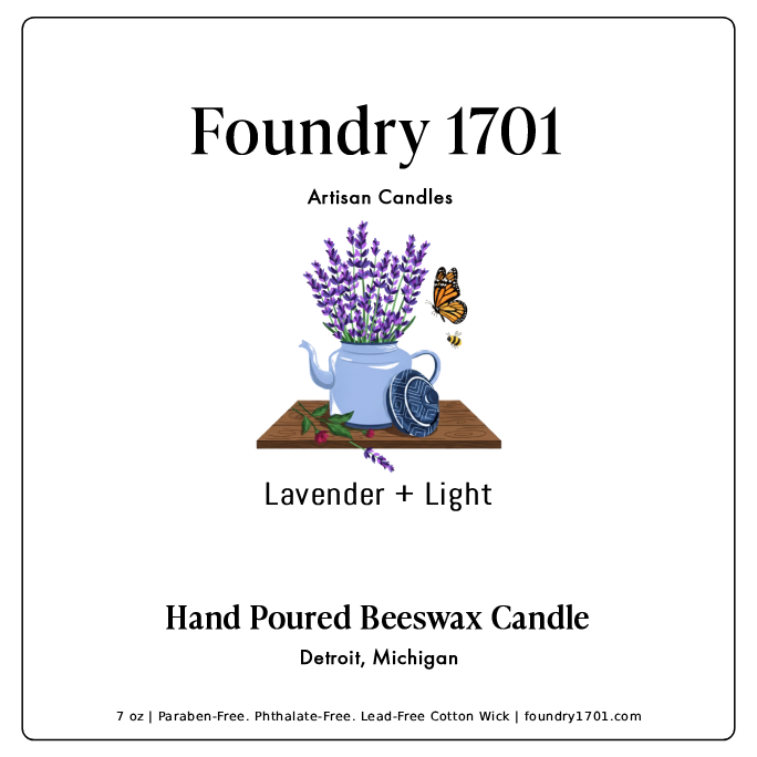 Lavender + Light Beeswax Candle