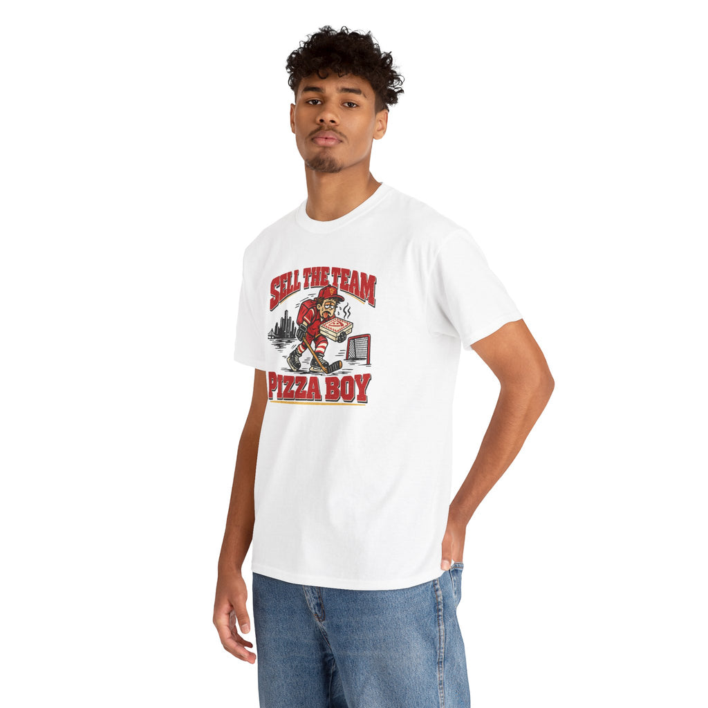 Detroit Hockey – Retro 'Sell The Team Pizza Boy' Graphic Tee