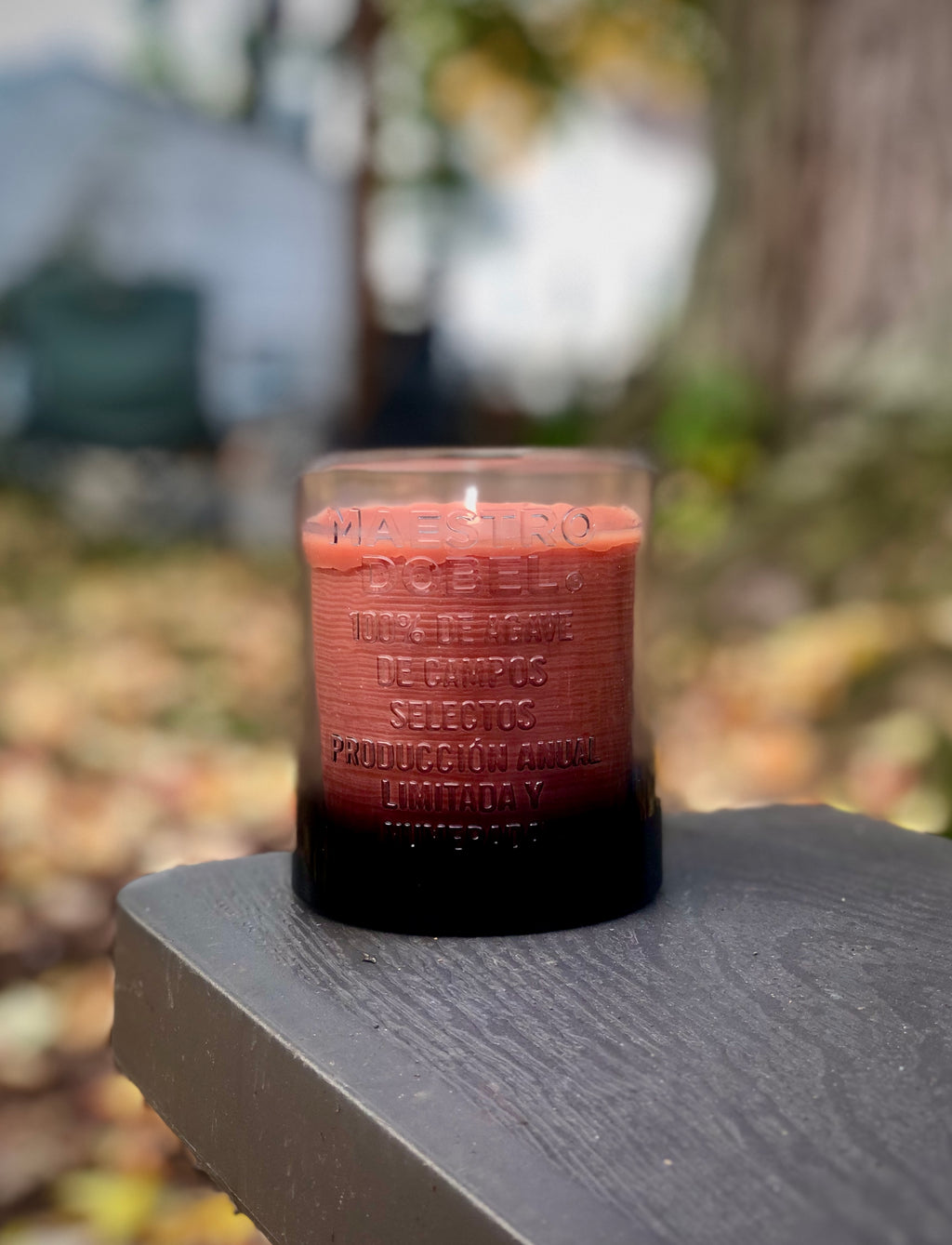 Whiskey Glass - 8.5oz Sandalwood Beeswax Candle